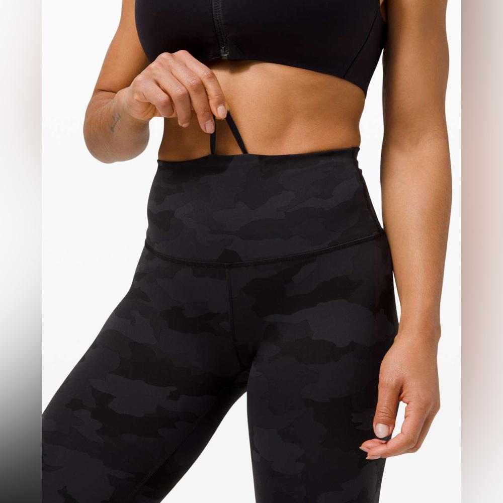 Lululemon Wunder Train High-Rise Crop 23" - Heritage 365 Camo Deep Coal Multi